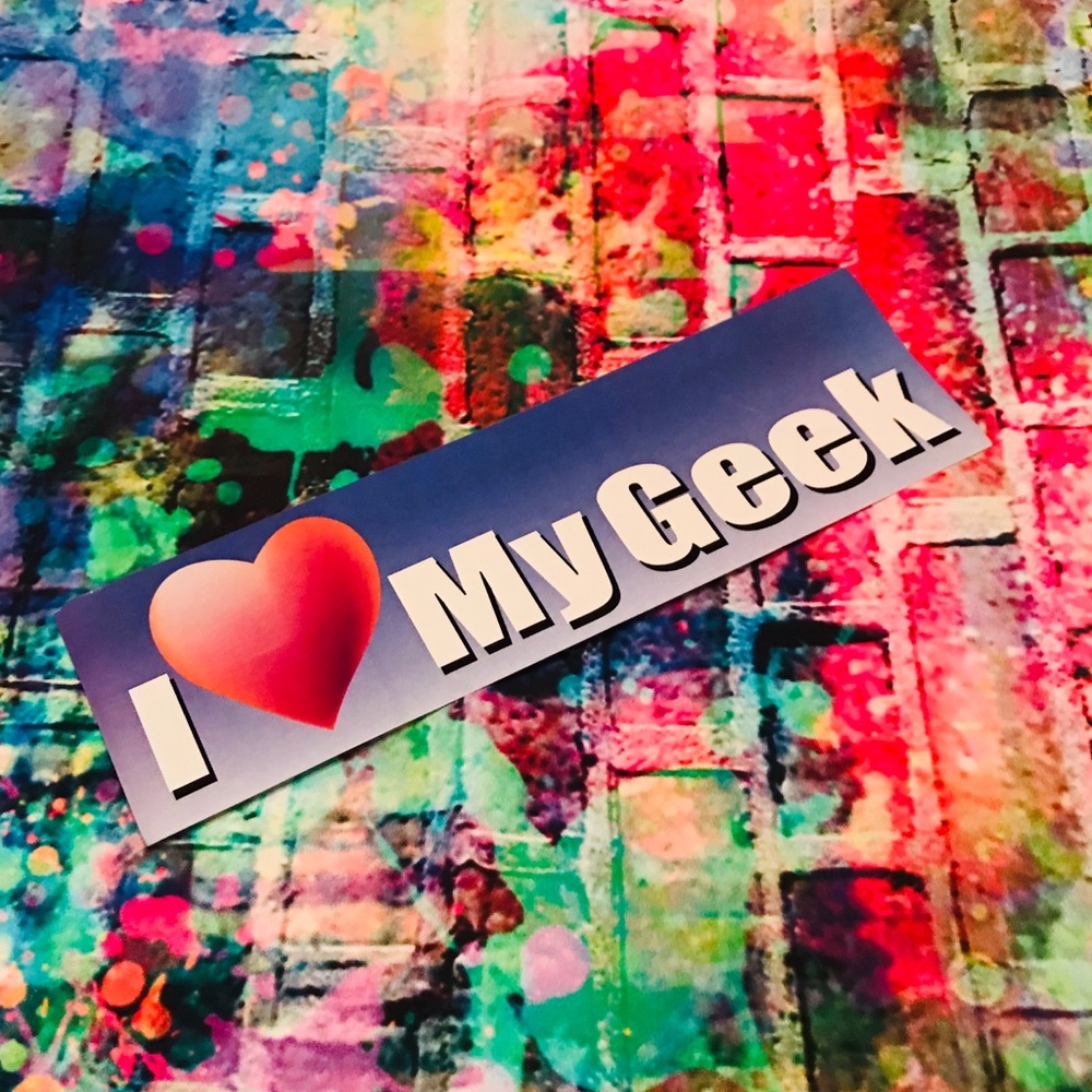 Vintage Deadstock Funny Geek Nerdy Humor Decor Sticker NEW Unique Bumper Sticker